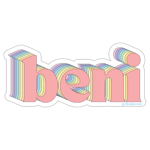 beni rainbow sticker